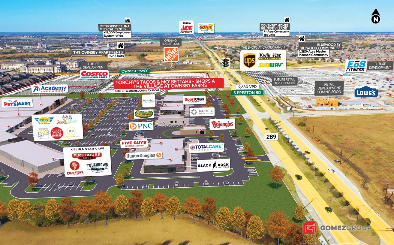 Commercial Lease Audit: 7 Fatal Red Flags to Avoid 2 A wide shot of a modern retail strip center showing diverse tenant signage.