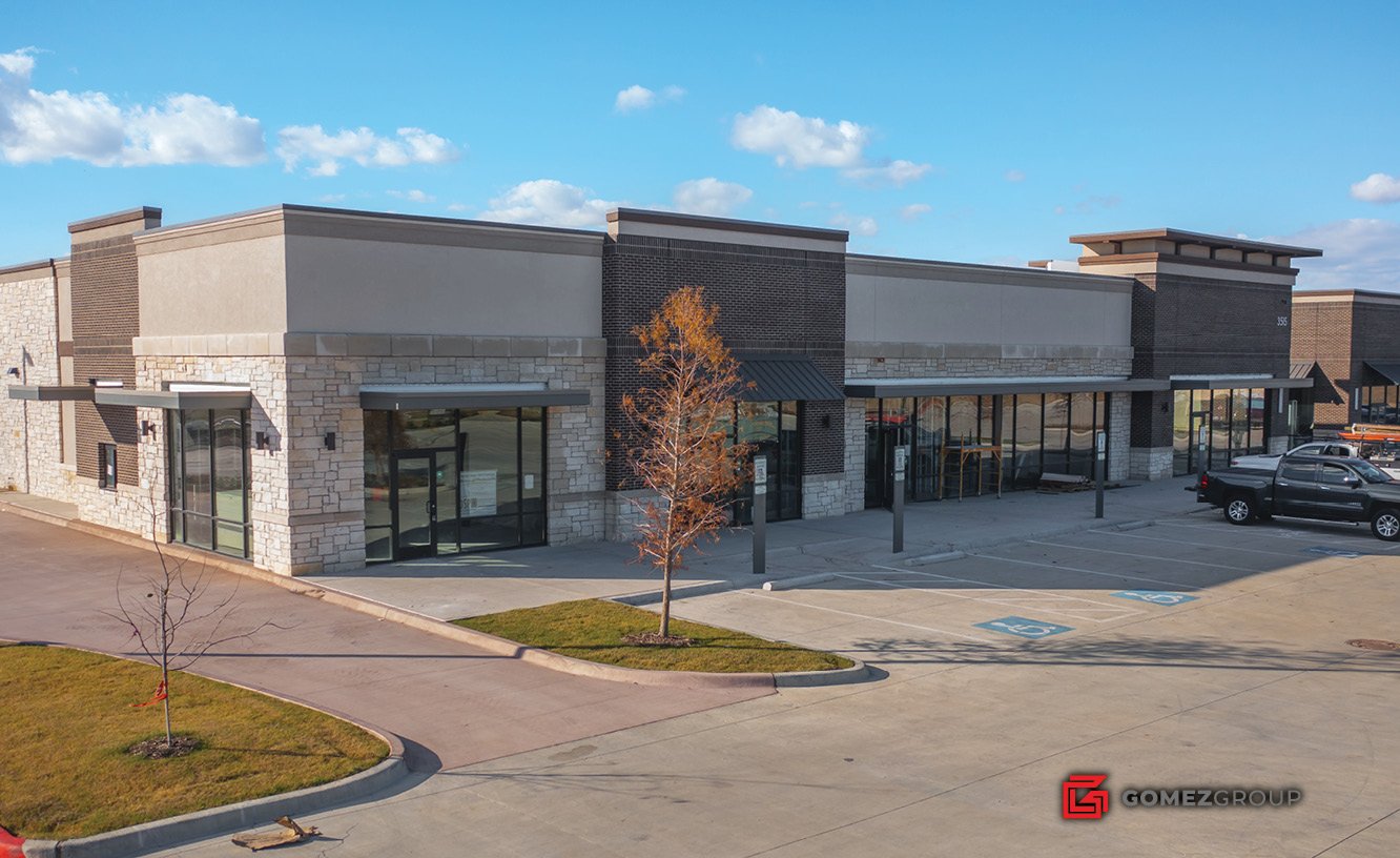 Renovated neighborhood strip center showing small format retail trends.