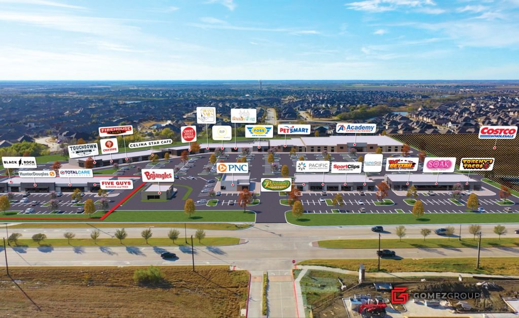 Multi-tenant retail investment for sale in Celina Texas.