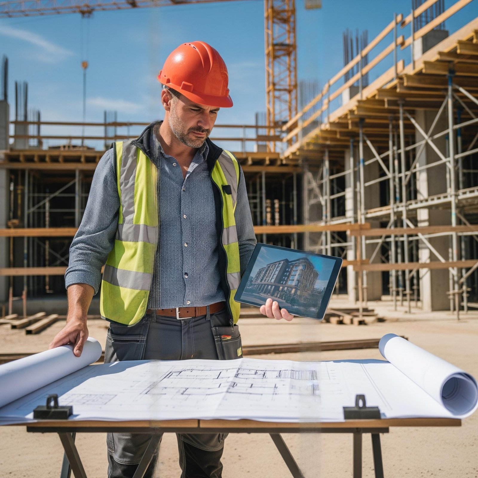 Performing physical commercial real estate due diligence on site.